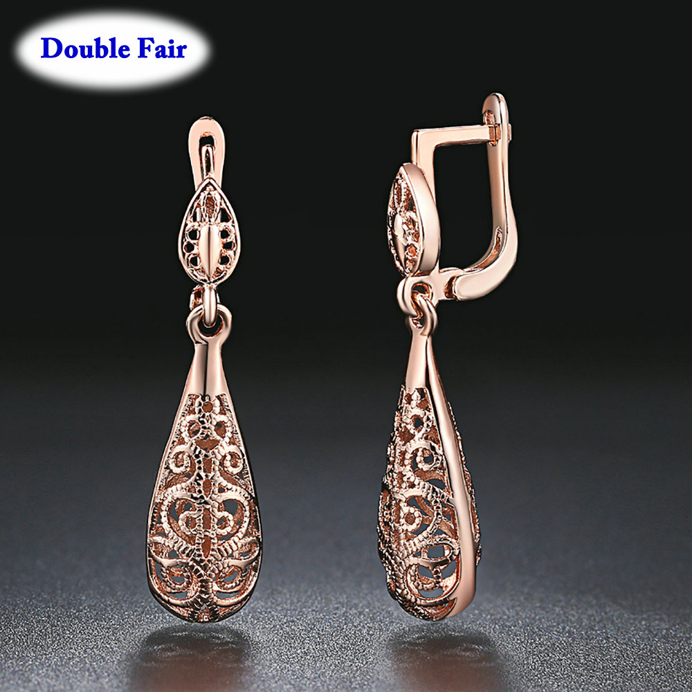 Ethnic Fashion Brand - สไตล์ชาติพันธุ์ Vintage Waterdrop ต่างหู Rose Gold