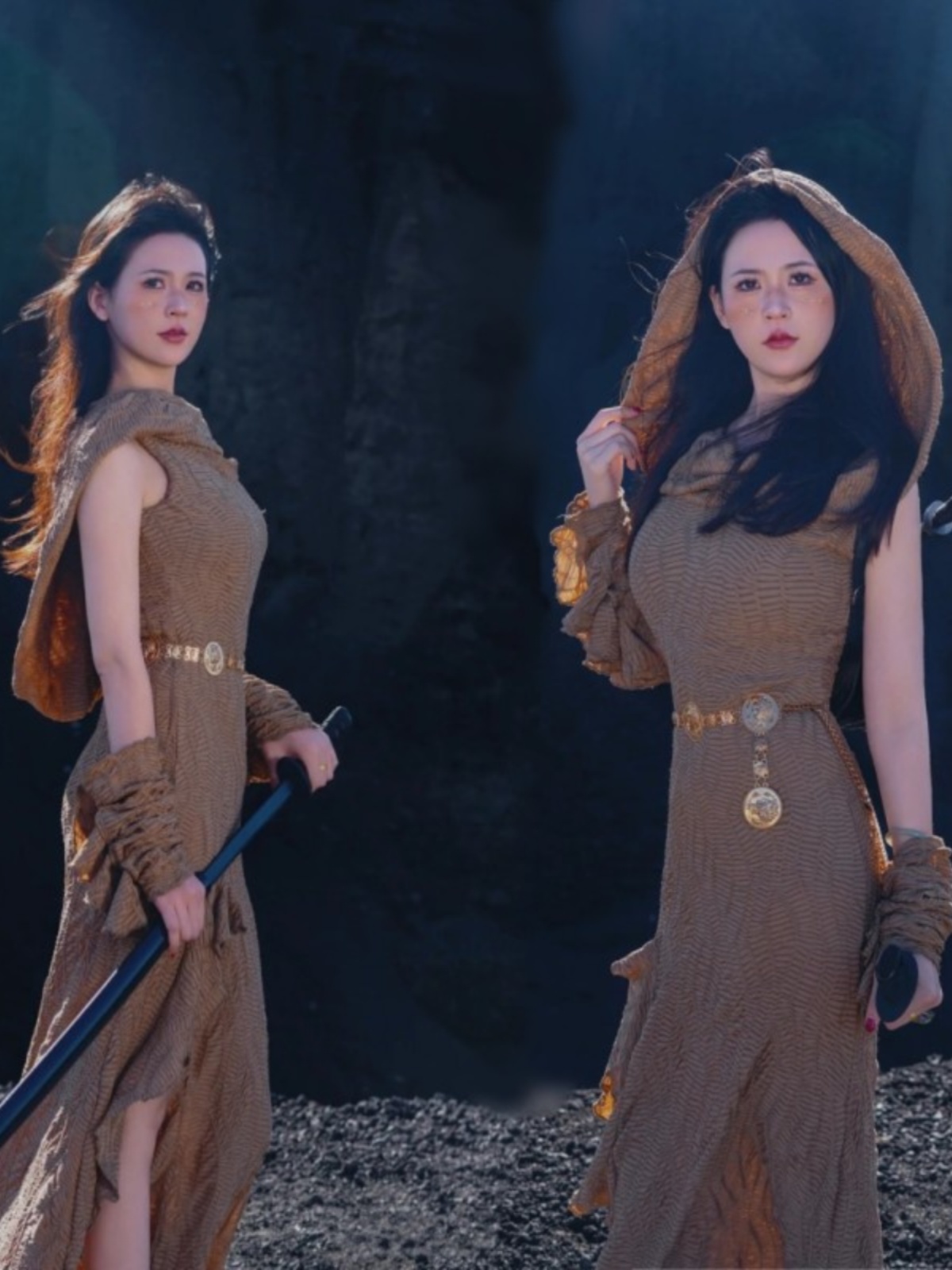 Ethnic Fashion Online - ชุดเดรสสไตล์เจ้าหญิงทะเลทรายใหม่ สำหรับถ่ายภาพแนวชาติพันธุ์ ถ่ายรูปท่องเที่ยว ถ่ายในสตูดิโอ ถ่ายในพื้นที่รกร้าง ชุดเดรสแฟชั่นออนไลน์ยอดนิยม