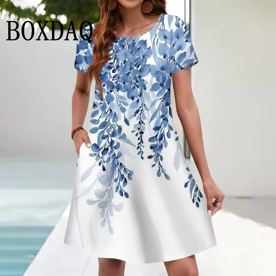 สตรี Casual Sundress กระเป๋าหล - Ethnic Fashion Dress บทวิจารณ์และราคา