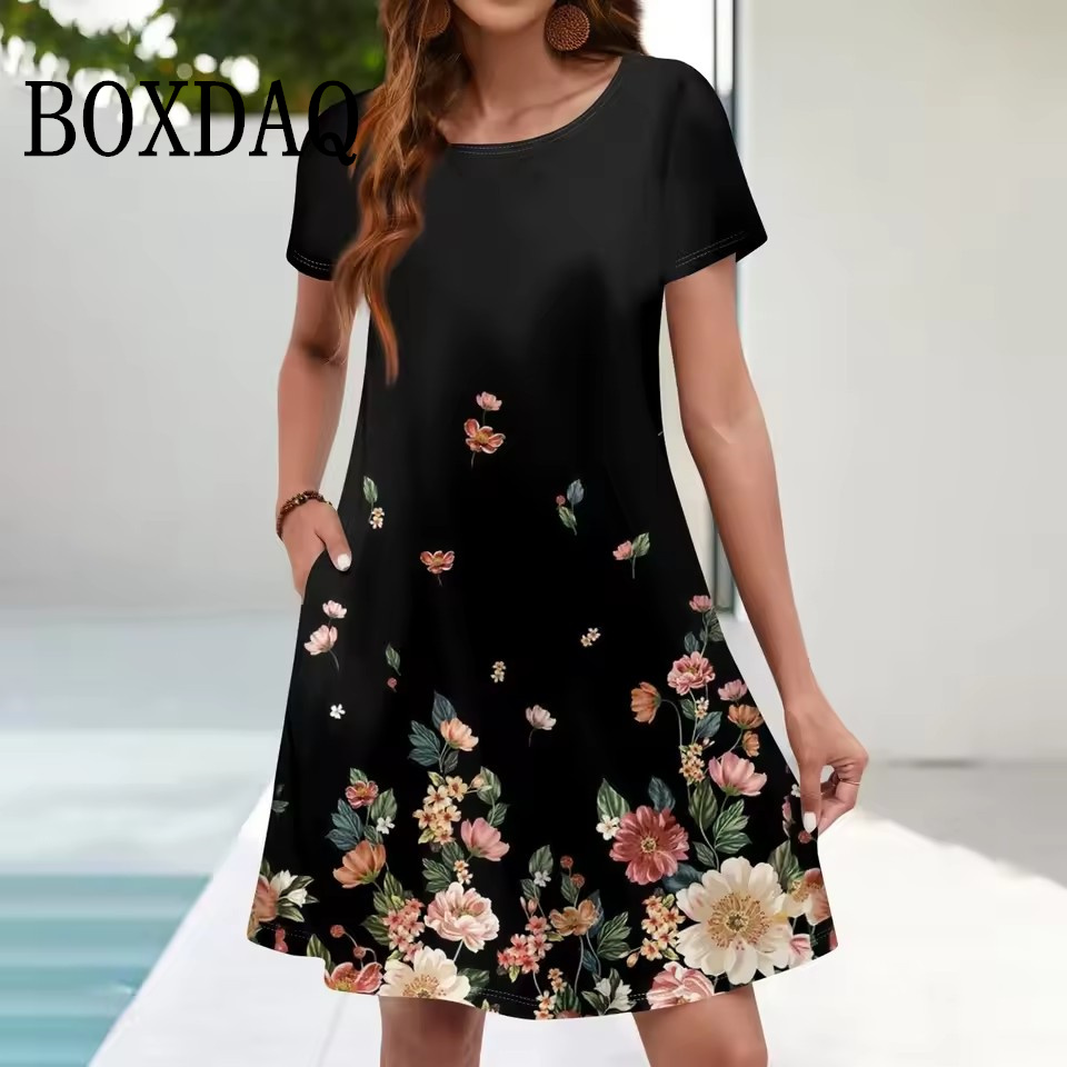 สตรี Casual Sundress กระเป๋าหล - Ethnic Fashion Dress บทวิจารณ์และราคา