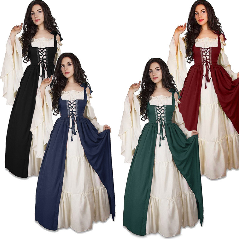 ชุดเดรสยุคเรอเนซองส์ยุคกลาง คา - Ethnic Fashion Dress บทวิจารณ์และราคา