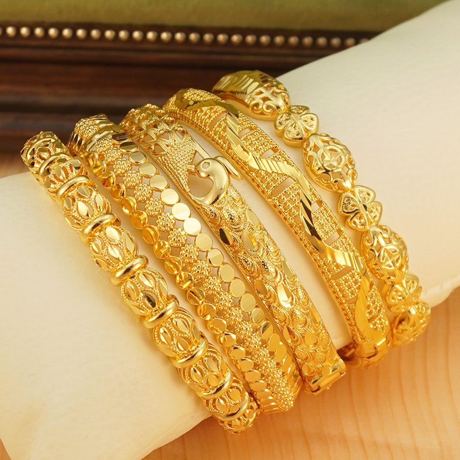 ชุดกำไลข้อมือลายแกะสลักนกยูงสี - Ethnic Fashion In Dubai บทวิจารณ์และราคา
