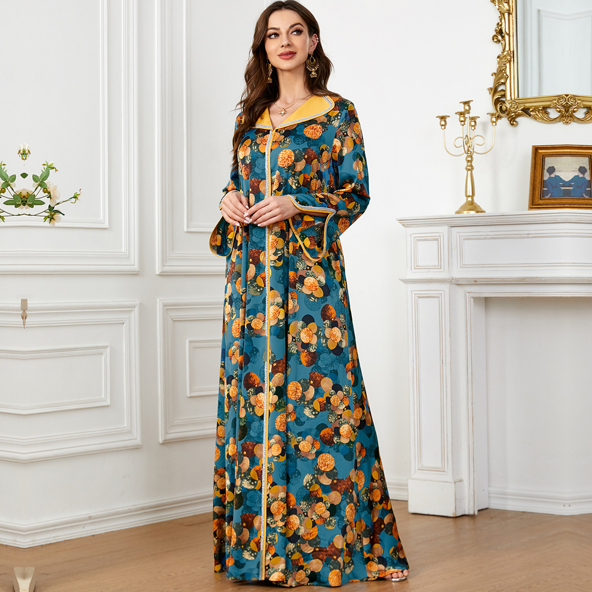 ชุดเดรสพิมพ์ลายแฟชั่นสำหรับผู้ - Ethnic Fashion Dress บทวิจารณ์และราคา
