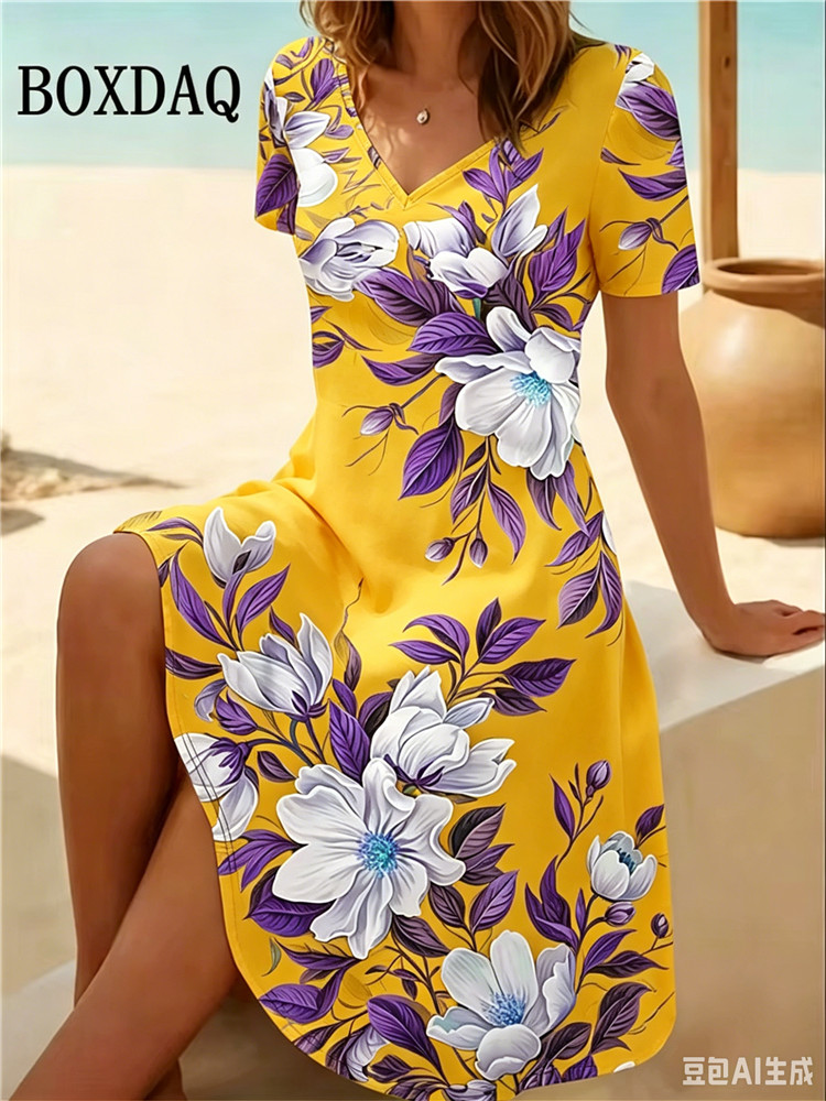 6XL พลัสไซส์ชุดเดรสผู้หญิงฤดูร - Ethnic Fashion Dress บทวิจารณ์และราคา