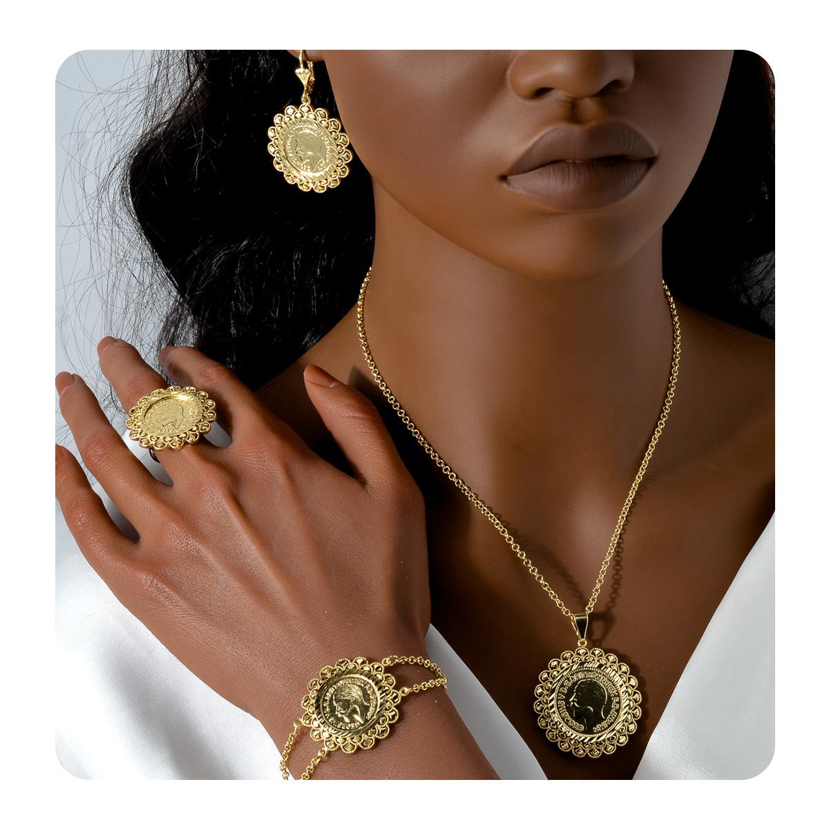 ชุดเครื่องประดับลายเหรียญวินเท - Ethnic Fashion In Dubai บทวิจารณ์และราคา