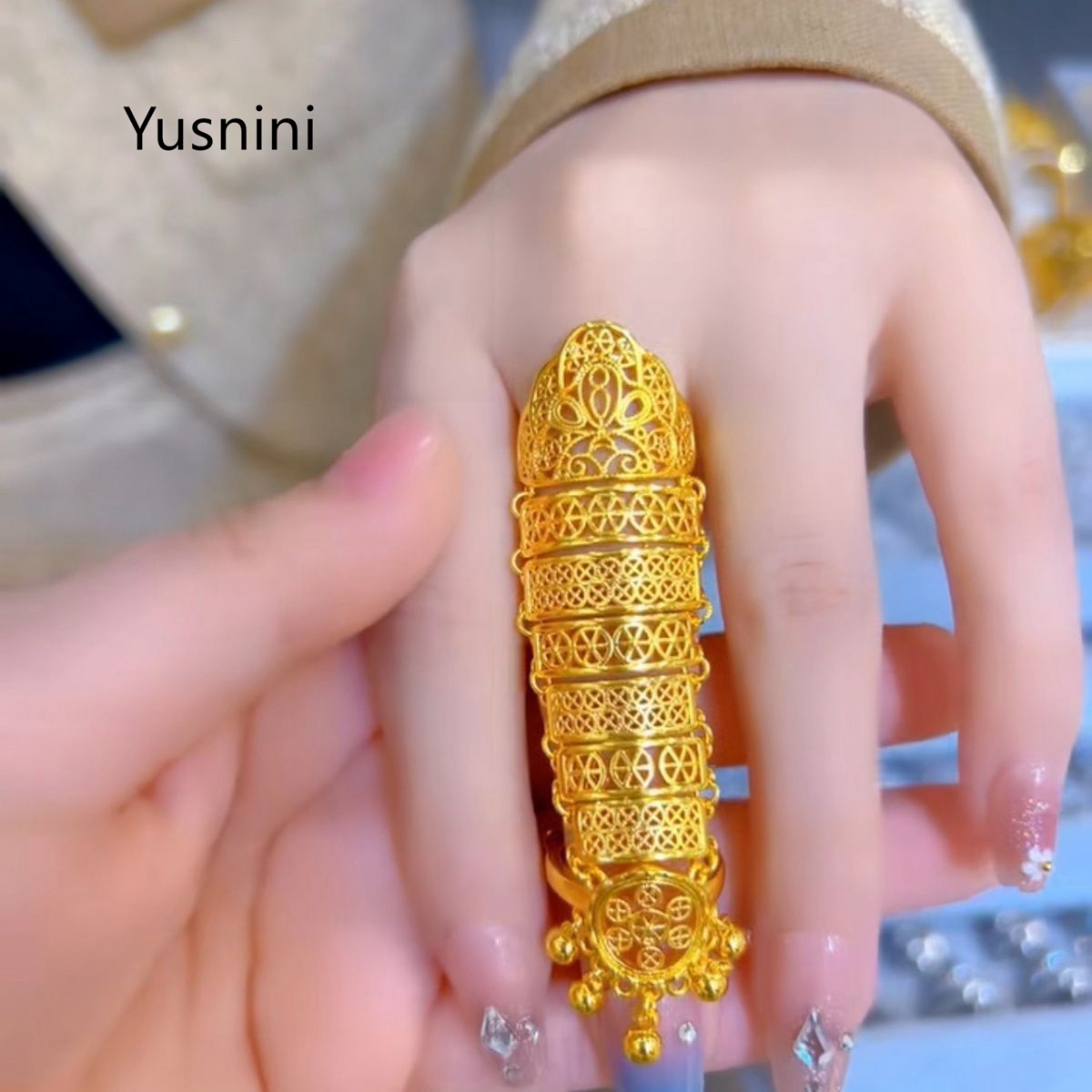 แหวนทองชุบ 24K สไตล์ชาติพันธุ์ - Ethnic Fashion In Dubai บทวิจารณ์และราคา