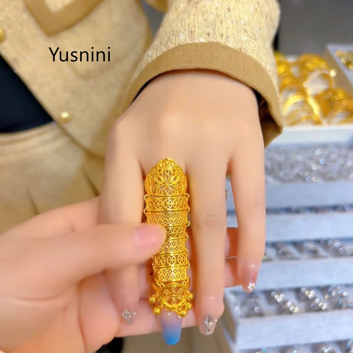 แหวนทองชุบ 24K สไตล์ชาติพันธุ์ - Ethnic Fashion In Dubai บทวิจารณ์และราคา
