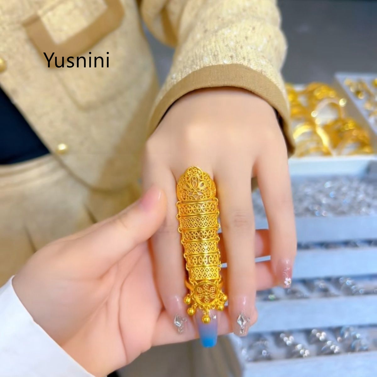 แหวนทองชุบ 24K สไตล์ชาติพันธุ์ - Ethnic Fashion In Dubai บทวิจารณ์และราคา