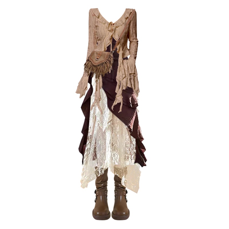 ชุดเซ็ตสามชิ้นสำหรับผู้หญิง สไ - Ethnic Fashion Dress บทวิจารณ์และราคา