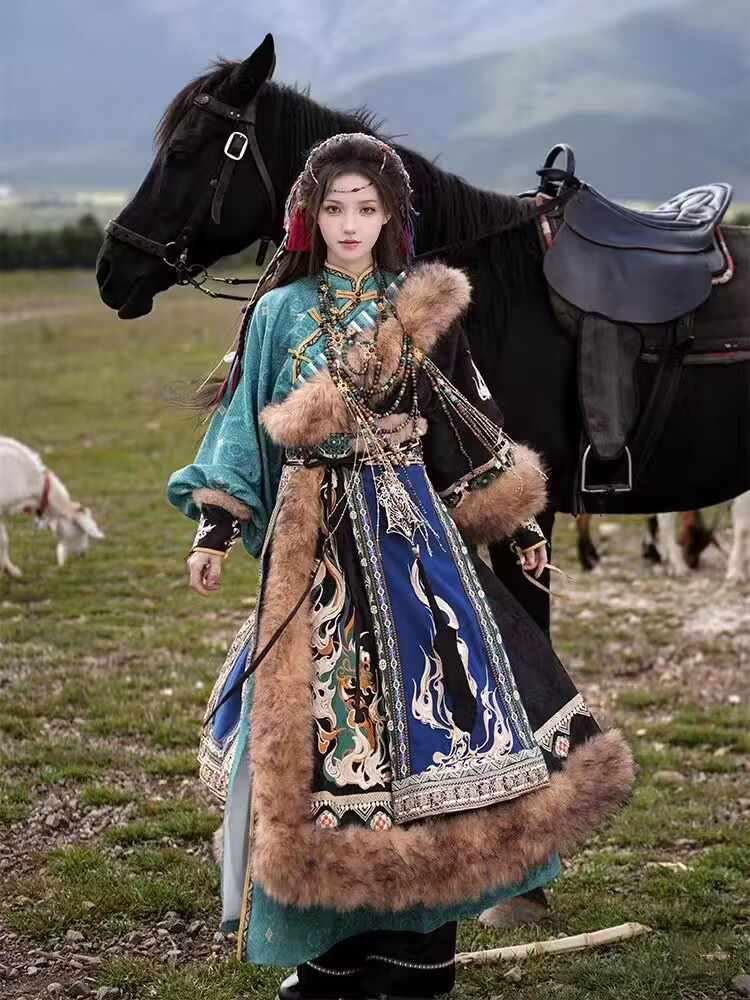 ชุดทิเบตสำหรับผู้หญิง สไตล์ใหม - Ethnic Fashion Dress บทวิจารณ์และราคา