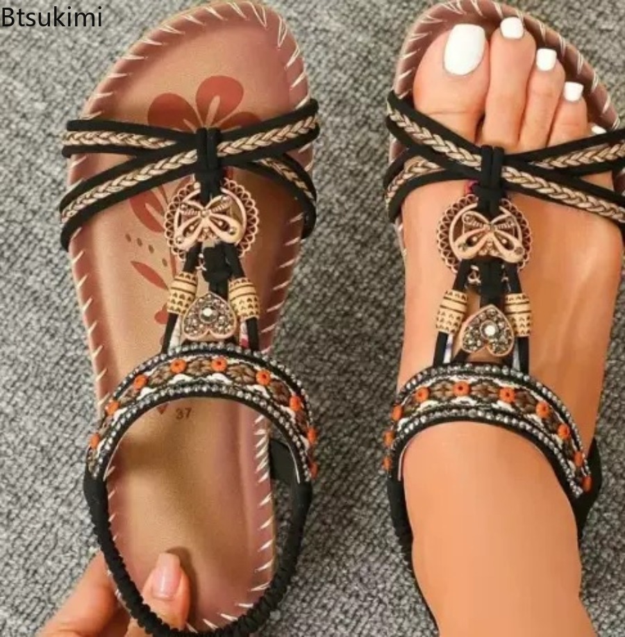 รองเท้าแตะสไตล์โบฮีเมียนสำหรับ - Ethnic Fashion Dress บทวิจารณ์และราคา