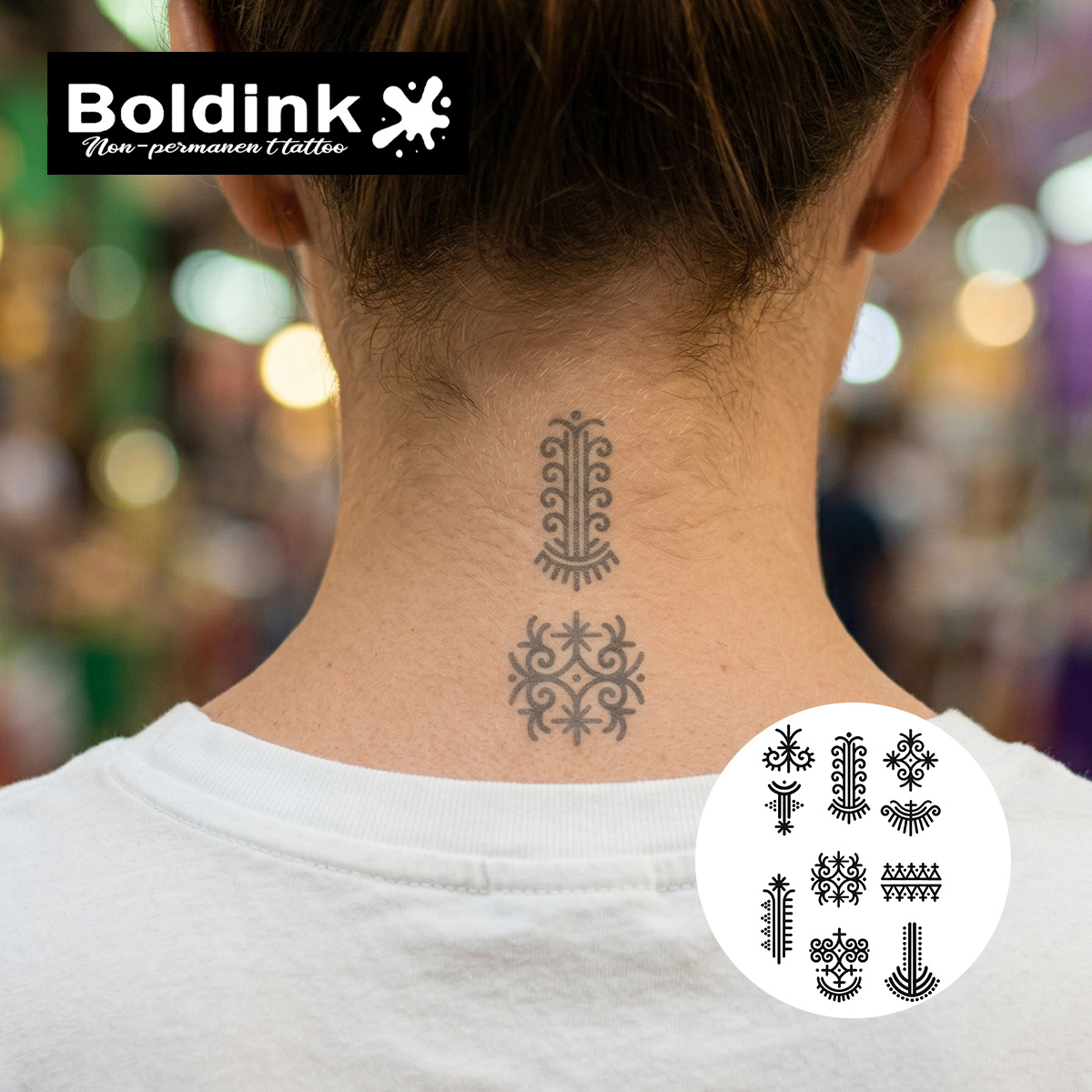 BOLDINK สติ๊กเกอร์สักลายชนเผ่า - Ethnic Fashion Week บทวิจารณ์และราคา