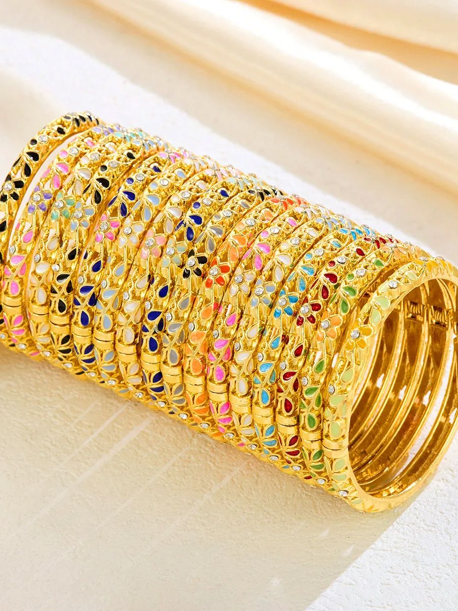 ขายส่งกำไลข้อมือเคลือบสีสันสดใ - Ethnic Fashion In Dubai บทวิจารณ์และราคา